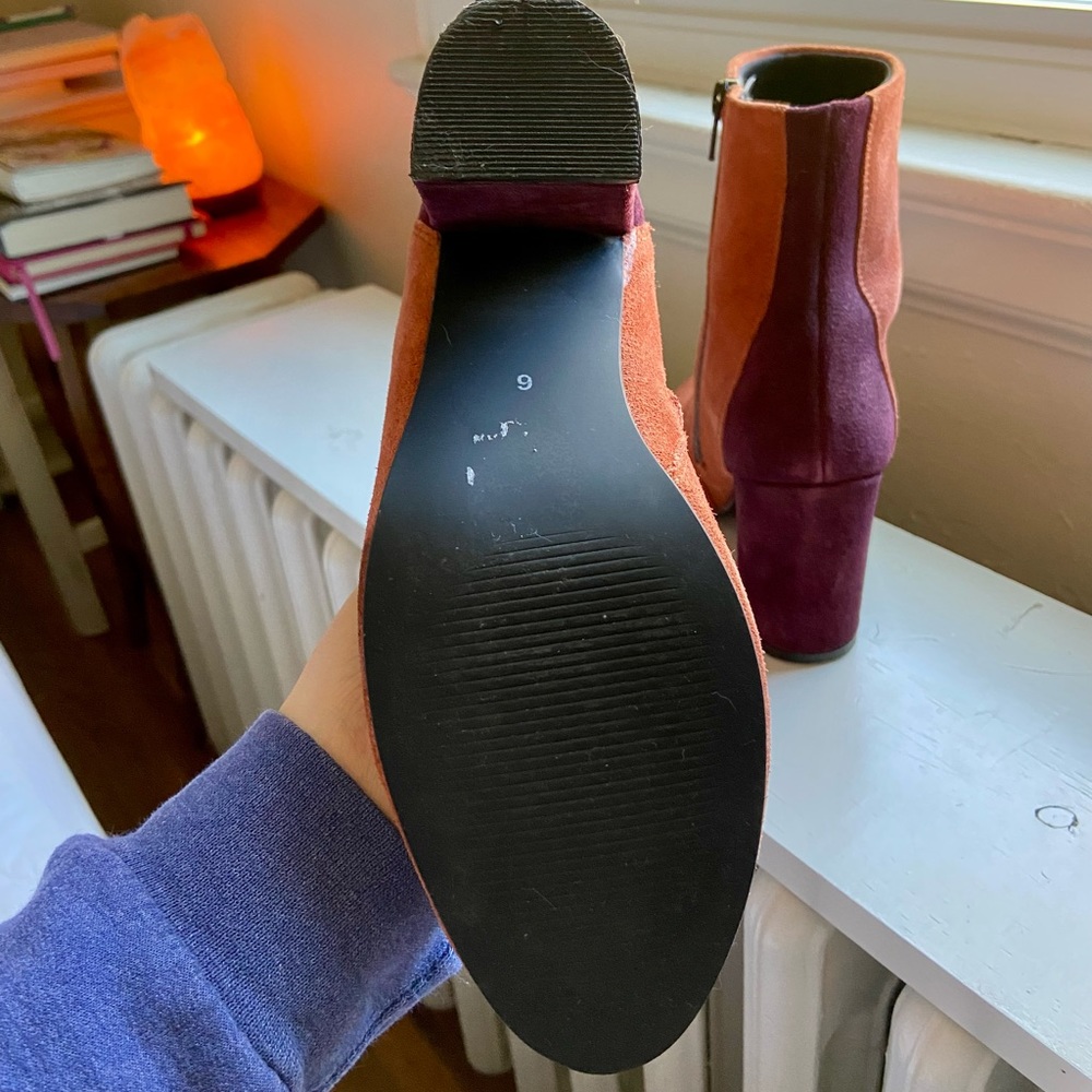 Asos Design Resilient Color Block Suede Boots Rus… - image 6